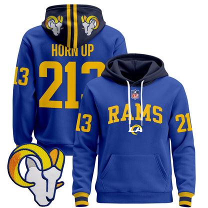 Men's Los Angeles Rams 2025 Premium Pullover Hoodie V2 - All Stitched