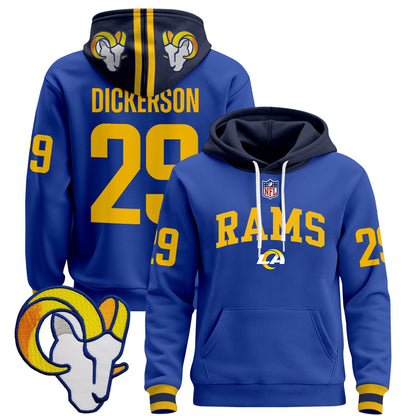 Men's Los Angeles Rams 2025 Premium Pullover Hoodie V2 - All Stitched