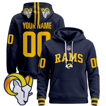Los Angeles Rams 2025 Premium Custom Pullover Hoodie V2 - All Stitched