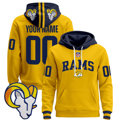 Los Angeles Rams 2025 Premium Custom Pullover Hoodie V2 - All Stitched
