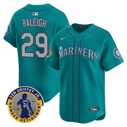 Men's Seattle Mariners 2025 Ken Griffey Jr. Patch Vapor Premier Limited Jersey - All Stitched