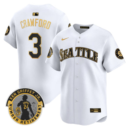 Men's Seattle Mariners 2025 Ken Griffey Jr. Patch Vapor Premier Limited Jersey - All Stitched