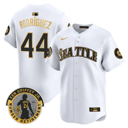 Men's Seattle Mariners 2025 Ken Griffey Jr. Patch Vapor Premier Limited Jersey - All Stitched