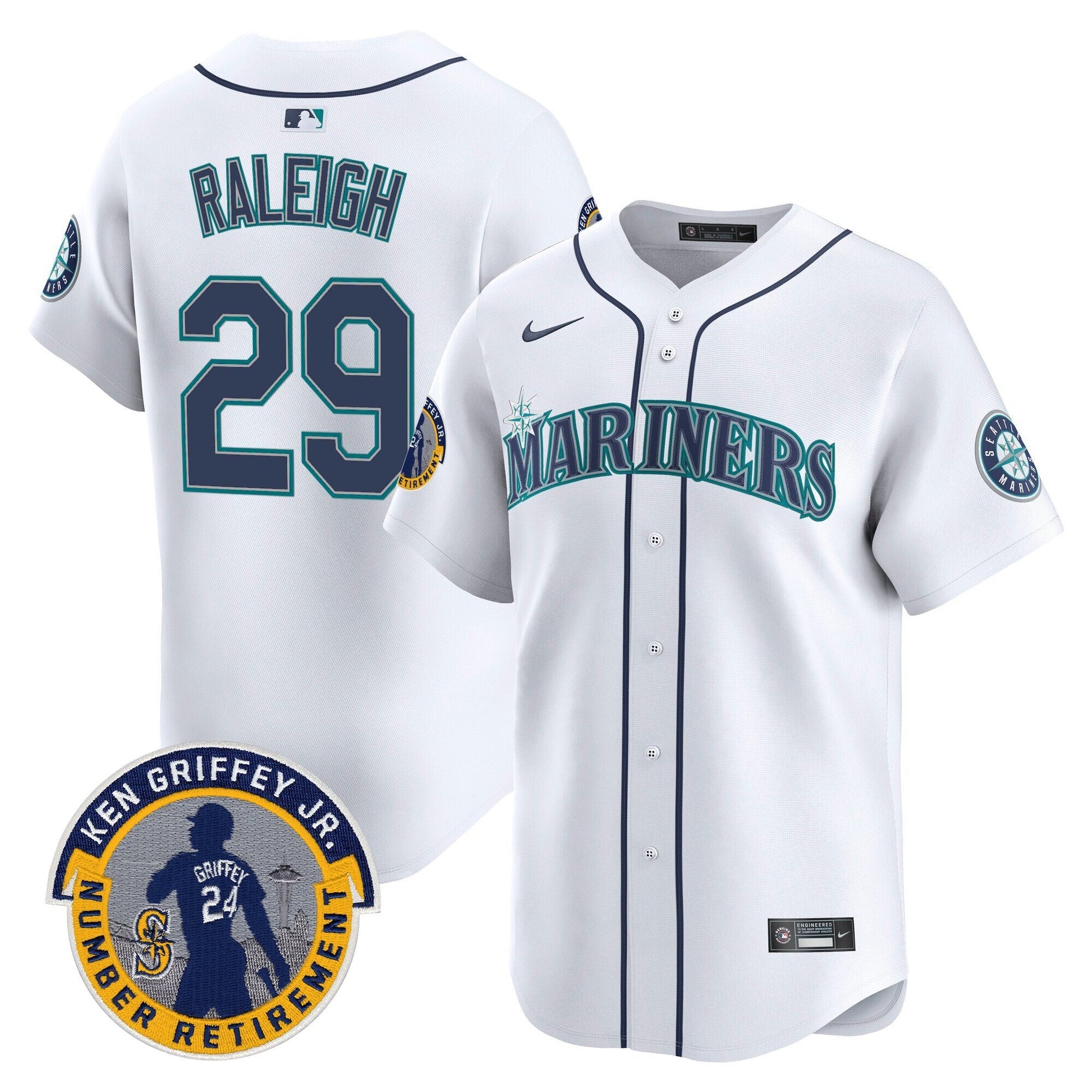 Men's Seattle Mariners 2025 Ken Griffey Jr. Patch Vapor Premier Limited Jersey - All Stitched