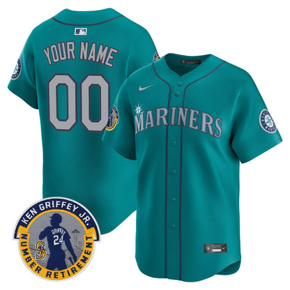 Seattle Mariners 2025 Ken Griffey Jr. Patch Vapor Premier Limited Custom Jersey - All Stitched