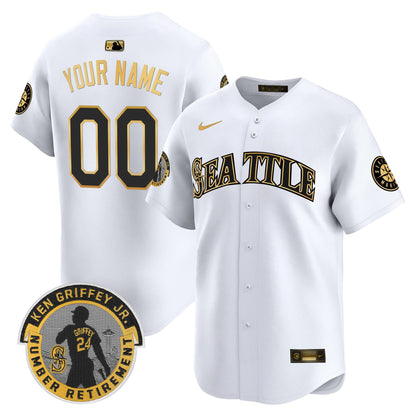 Seattle Mariners 2025 Ken Griffey Jr. Patch Vapor Premier Limited Custom Jersey - All Stitched