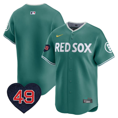 Men's Boston Red Sox Tim Wakefield Patch Vapor Premier Limited Jersey - All Stitched