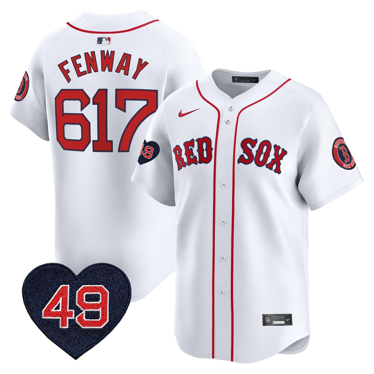 Men's Boston Red Sox Tim Wakefield Patch Vapor Premier Limited Jersey - All Stitched