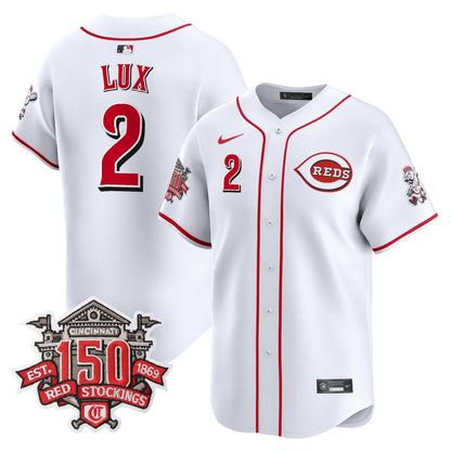 Men's Cincinnati Reds 150th Anniversary Patch Vapor Premier Limited Jersey - All Stitched