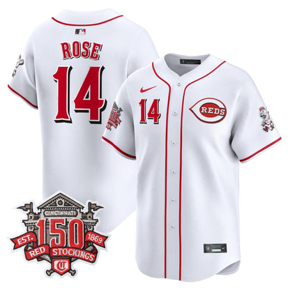 Men's Cincinnati Reds 150th Anniversary Patch Vapor Premier Limited Jersey - All Stitched
