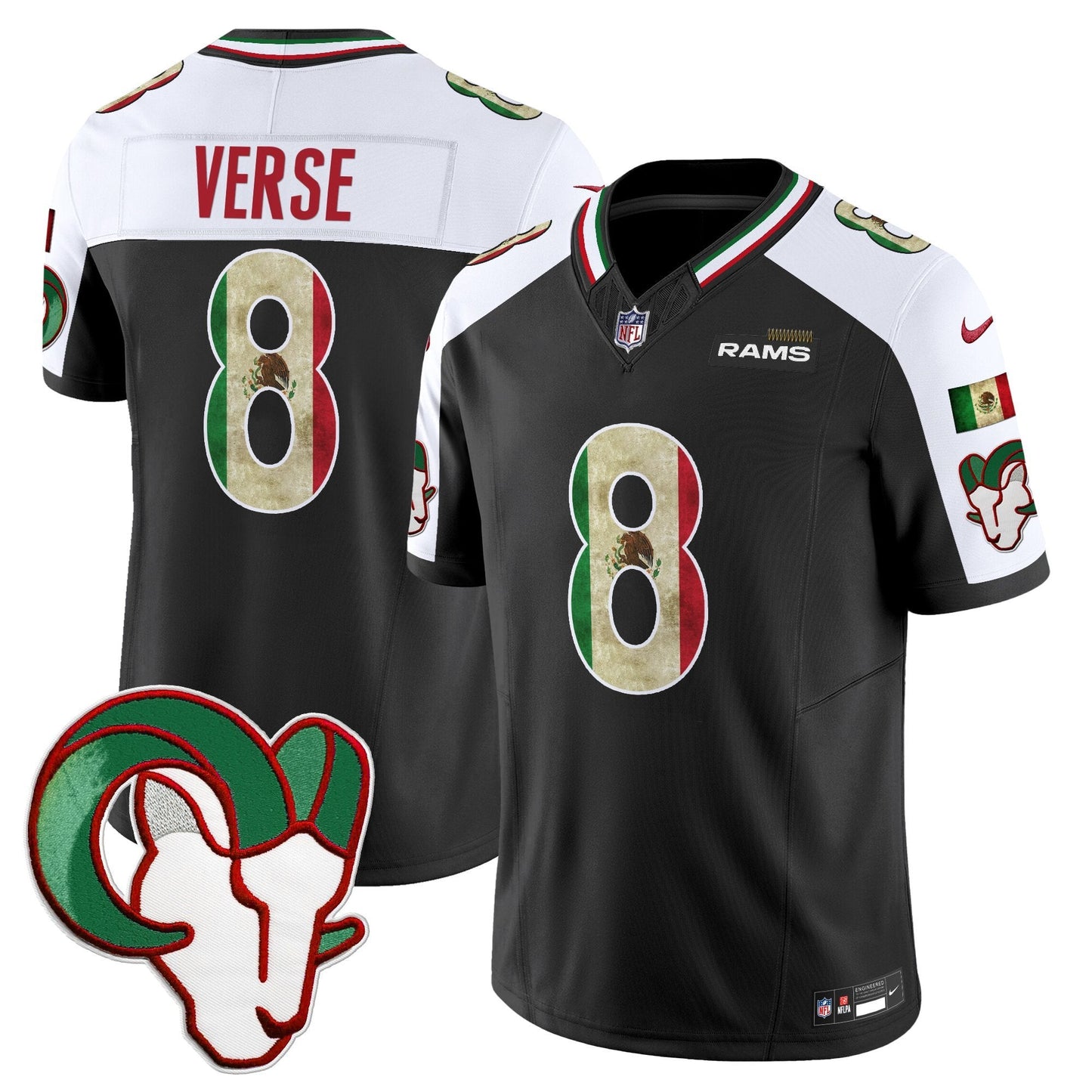 Men's Los Angeles Rams 2025 Mexico Vapor Limited Jersey - All Stitched