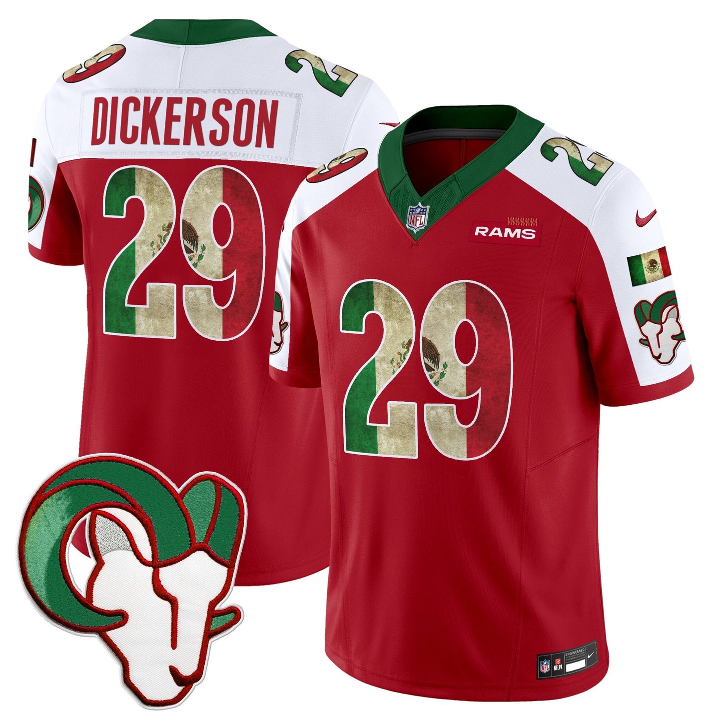 Men's Los Angeles Rams 2025 Mexico Vapor Limited Jersey - All Stitched