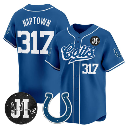 Men's Indianapolis Colts 2025 Jim Irsay Patch Vapor Baseball Jersey - All Stitched