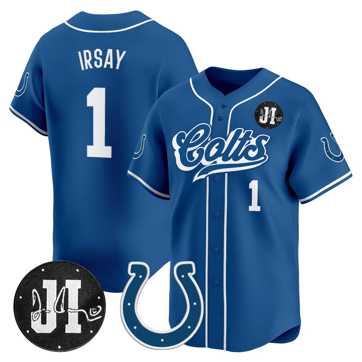 Men's Indianapolis Colts 2025 Jim Irsay Patch Vapor Baseball Jersey - All Stitched