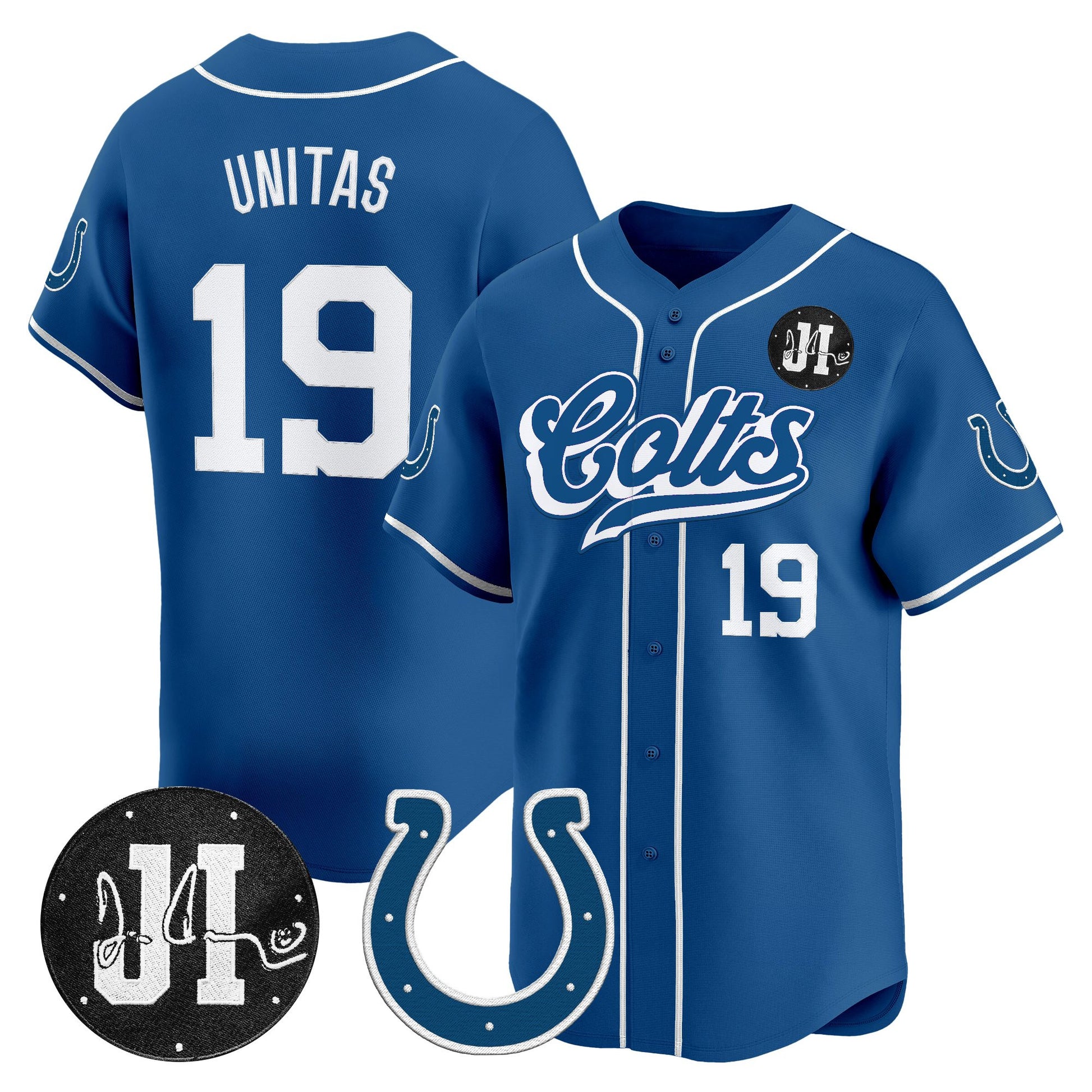 Men's Indianapolis Colts 2025 Jim Irsay Patch Vapor Baseball Jersey - All Stitched