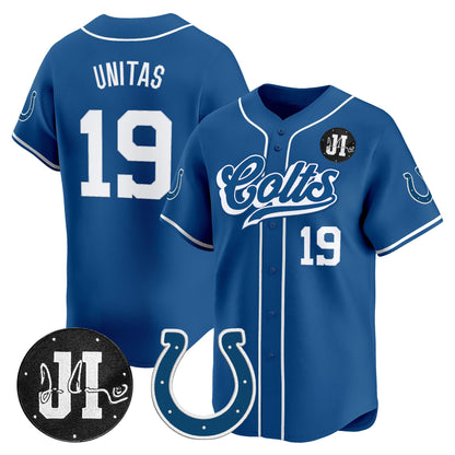 Men's Indianapolis Colts 2025 Jim Irsay Patch Vapor Baseball Jersey - All Stitched