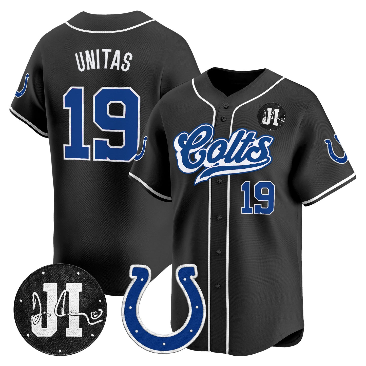 Men's Indianapolis Colts 2025 Jim Irsay Patch Vapor Baseball Jersey - All Stitched