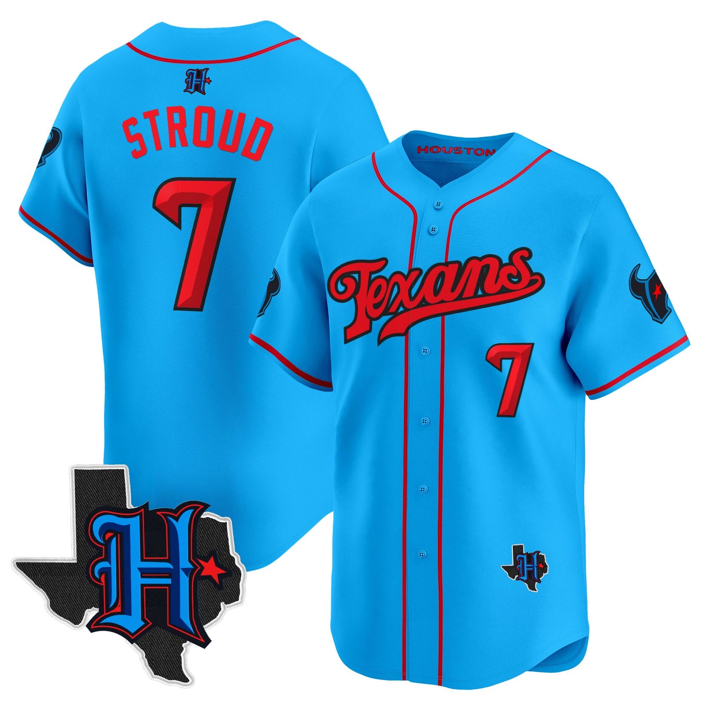 Men's Houston Texans 2025 Vapor Baseball Jersey - All Stitched