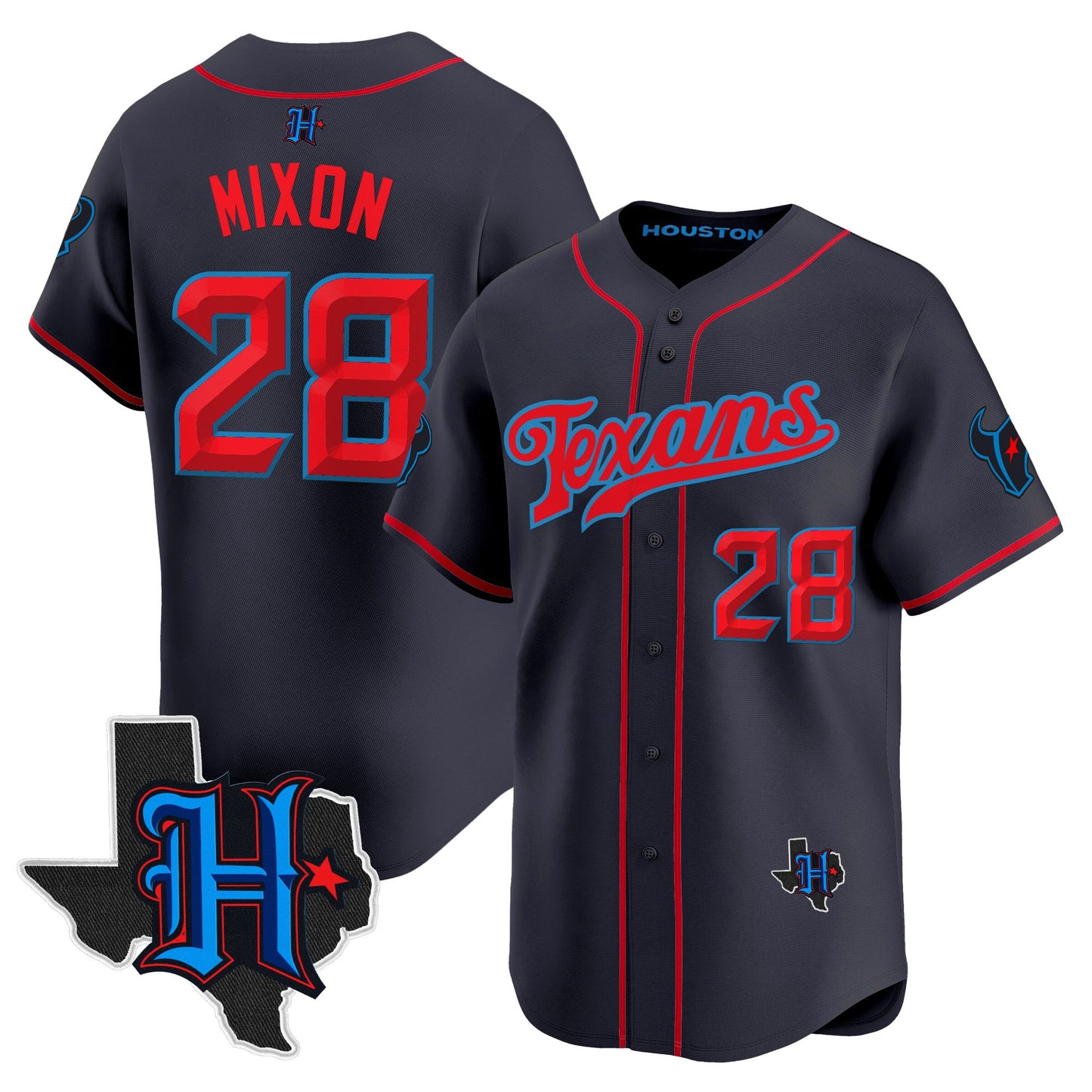 Men's Houston Texans 2025 Vapor Baseball Jersey - All Stitched