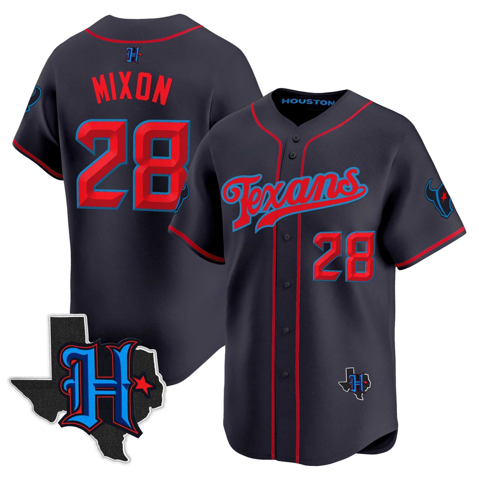 Men's Houston Texans 2025 Vapor Baseball Jersey - All Stitched