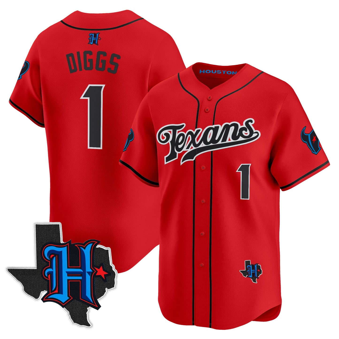 Men's Houston Texans 2025 Vapor Baseball Jersey - All Stitched