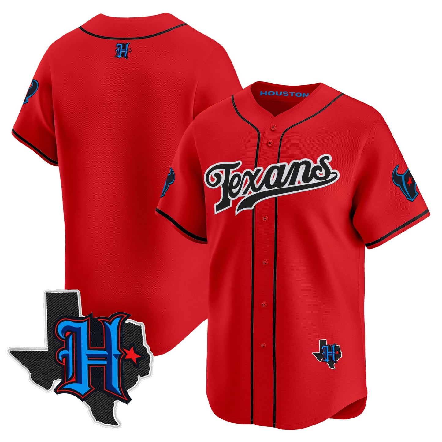 Men's Houston Texans 2025 Vapor Baseball Jersey - All Stitched