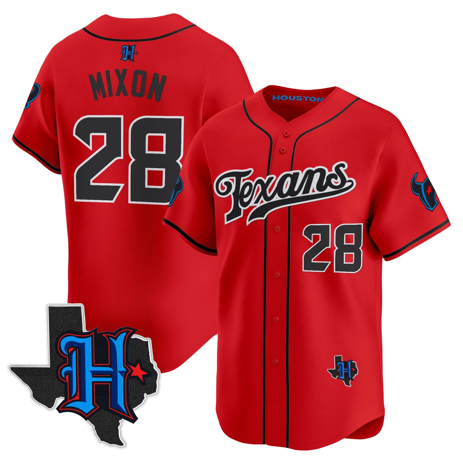 Men's Houston Texans 2025 Vapor Baseball Jersey - All Stitched