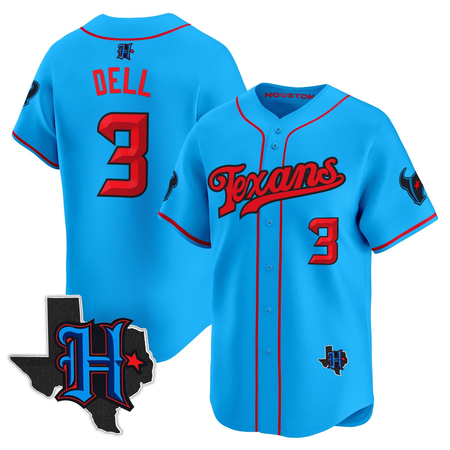 Men's Houston Texans 2025 Vapor Baseball Jersey - All Stitched
