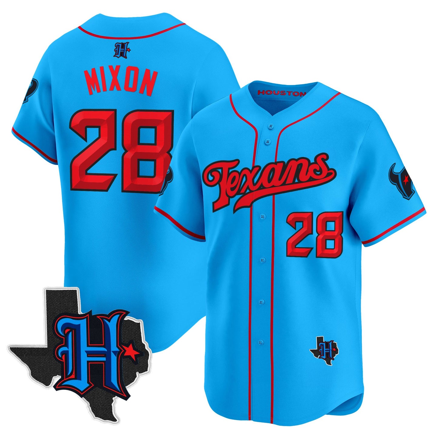 Men's Houston Texans 2025 Vapor Baseball Jersey - All Stitched