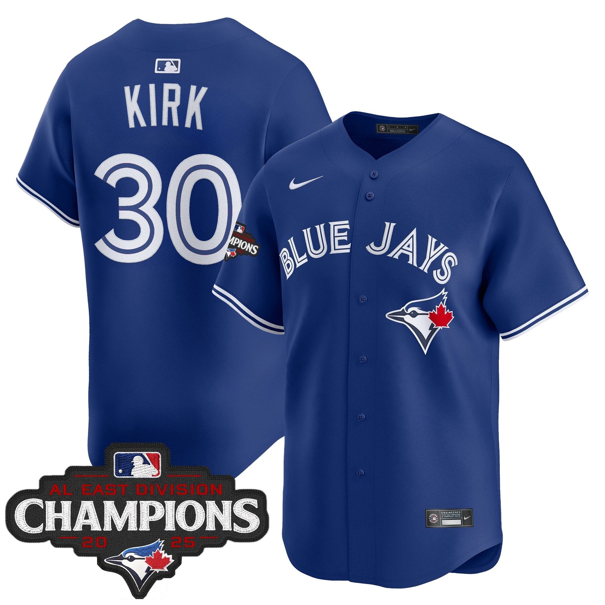 Men's Toronto Blue Jays 2025 AL East Division Champions Vapor Premier Limited Jersey - All Stitched