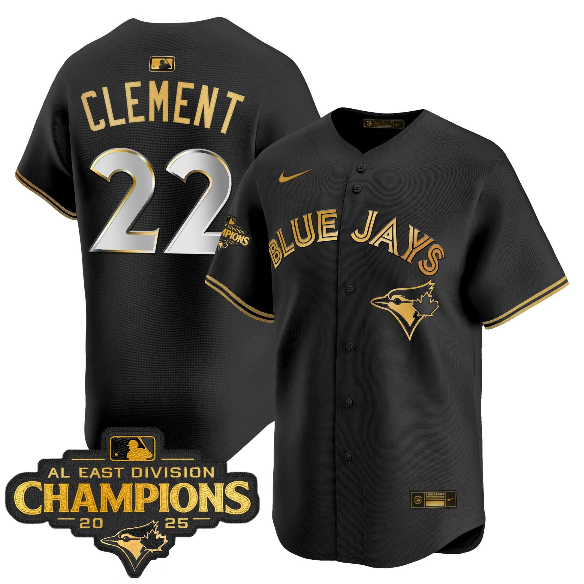 Men's Toronto Blue Jays 2025 AL East Division Champions Vapor Premier Limited Jersey - All Stitched