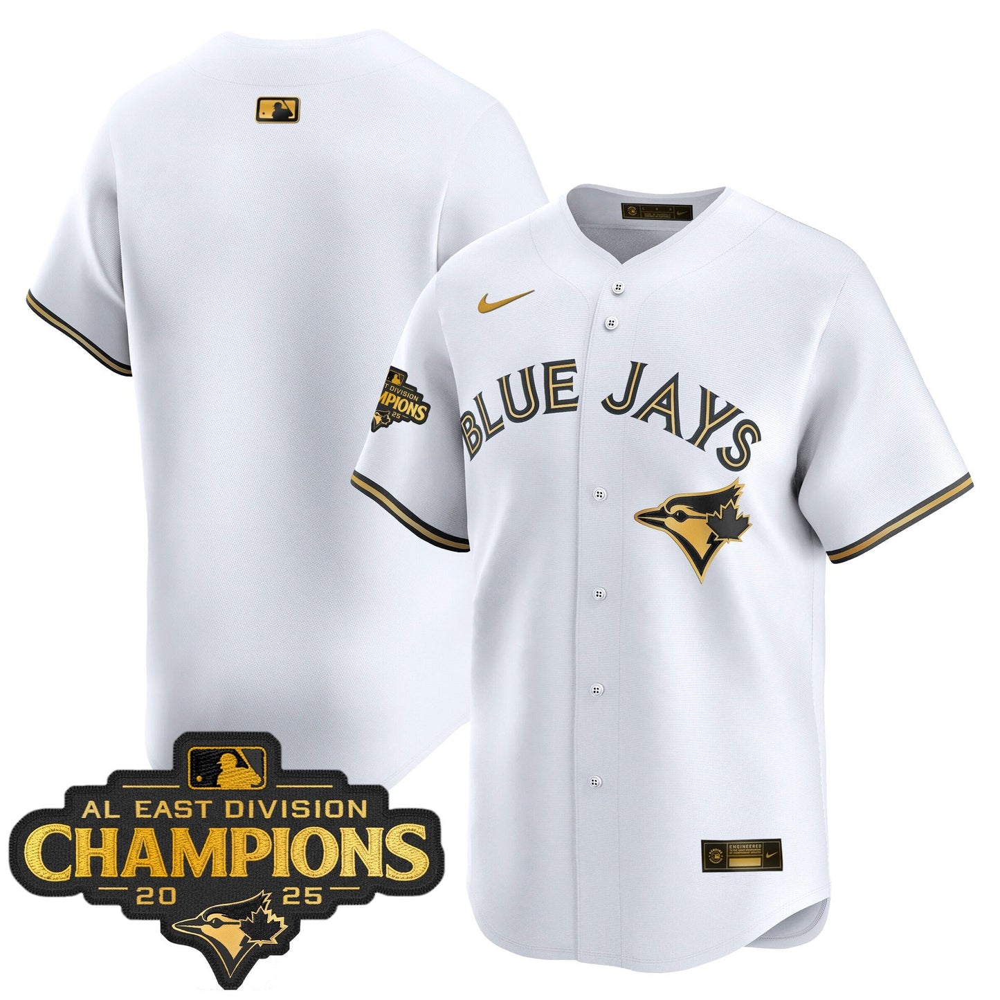 Men's Toronto Blue Jays 2025 AL East Division Champions Vapor Premier Limited Jersey - All Stitched