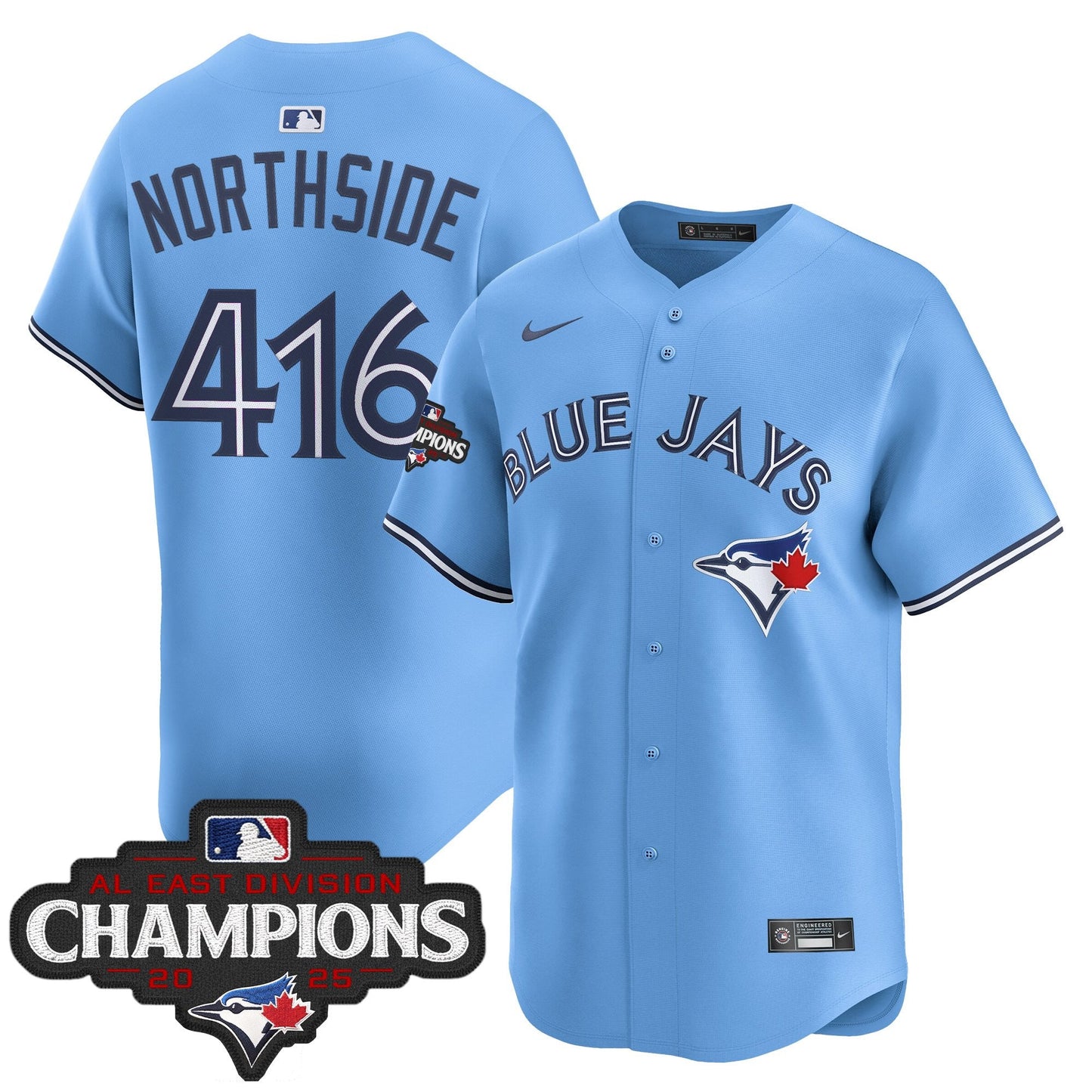 Men's Toronto Blue Jays 2025 AL East Division Champions Vapor Premier Limited Jersey - All Stitched