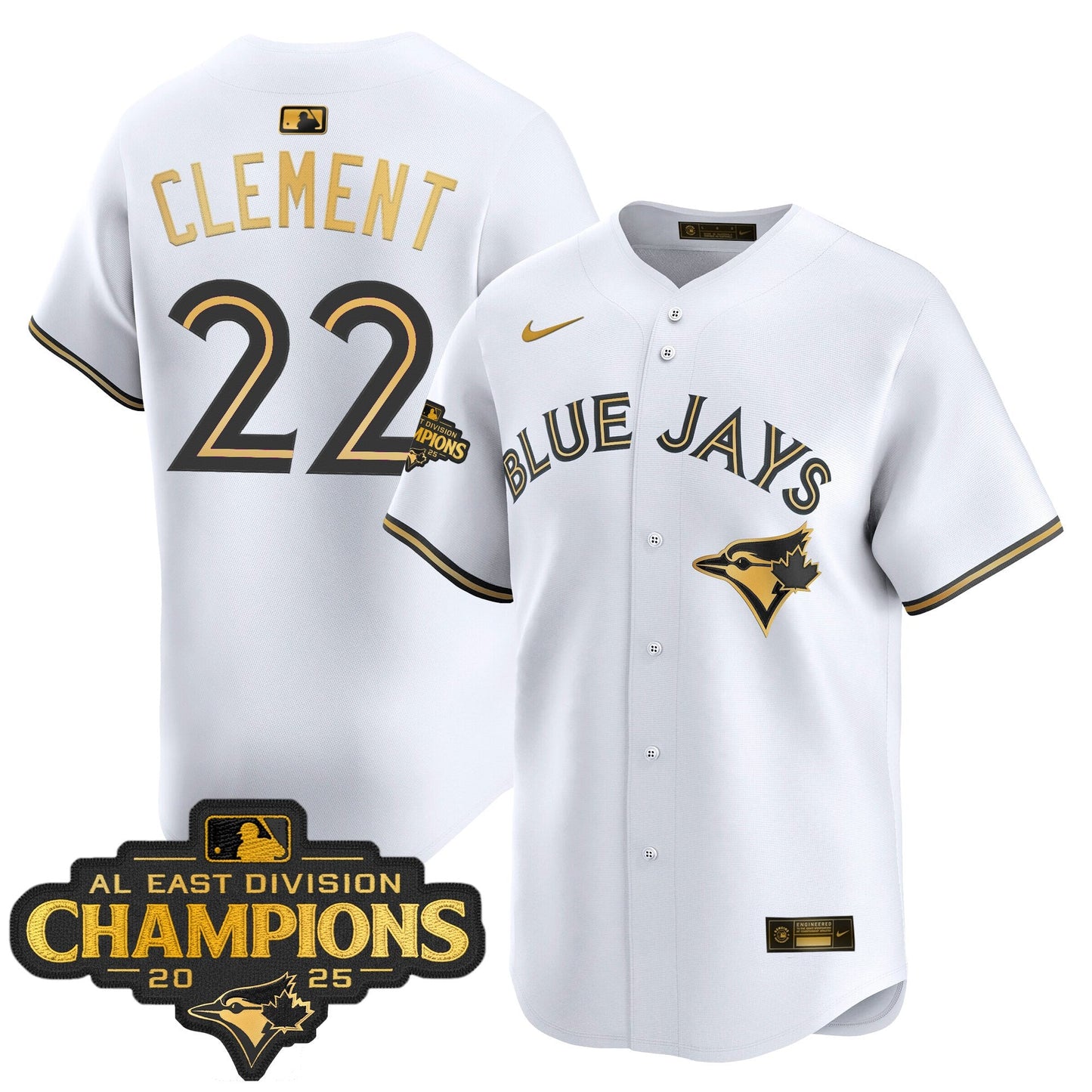 Men's Toronto Blue Jays 2025 AL East Division Champions Vapor Premier Limited Jersey - All Stitched