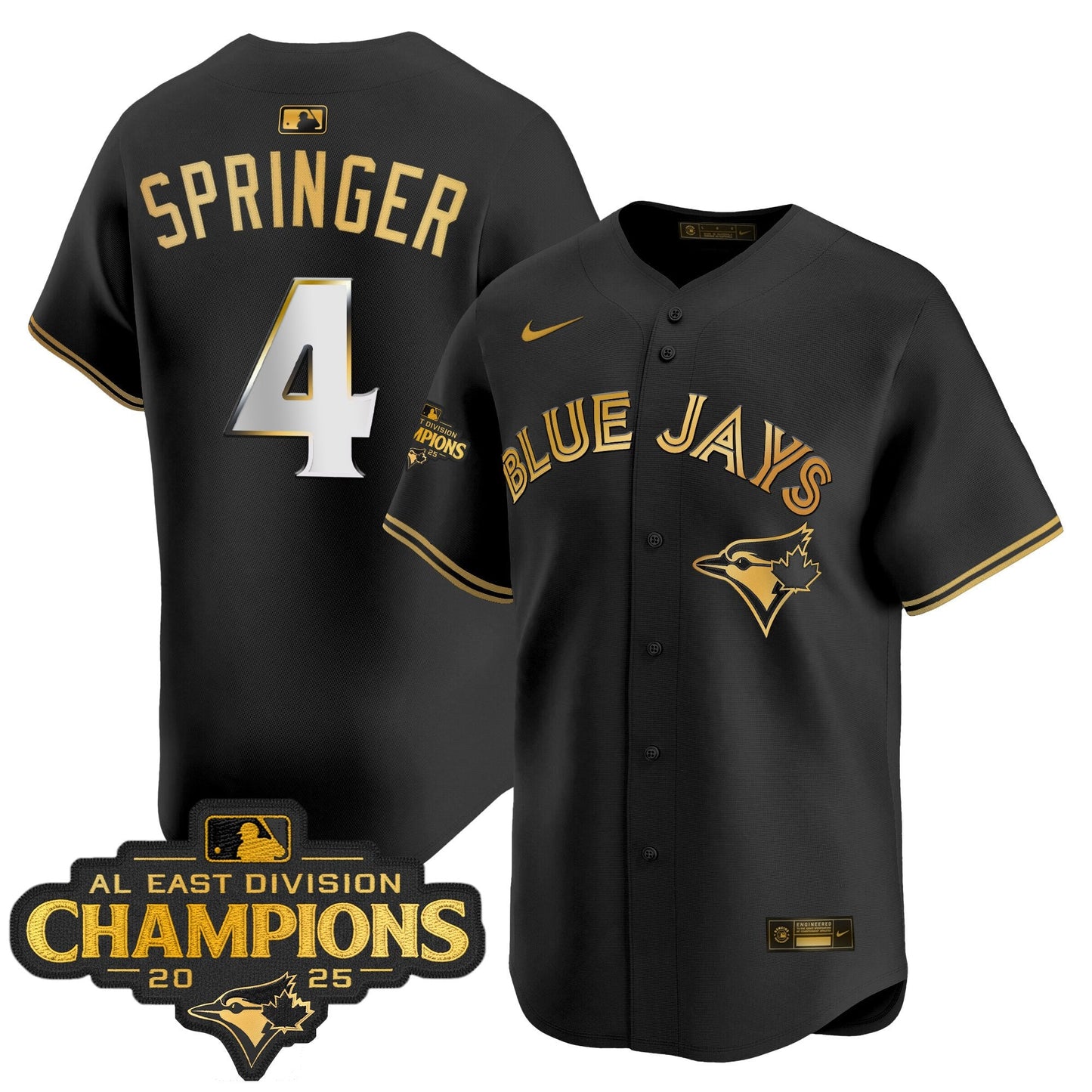 Men's Toronto Blue Jays 2025 AL East Division Champions Vapor Premier Limited Jersey - All Stitched