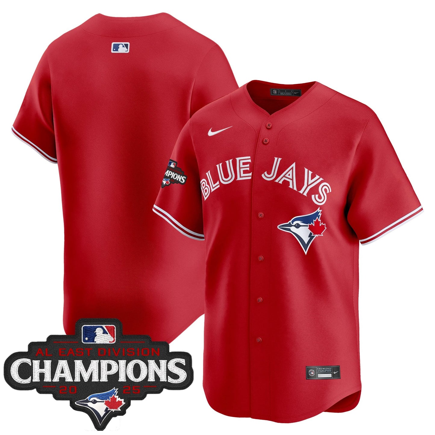 Men's Toronto Blue Jays 2025 AL East Division Champions Vapor Premier Limited Jersey - All Stitched