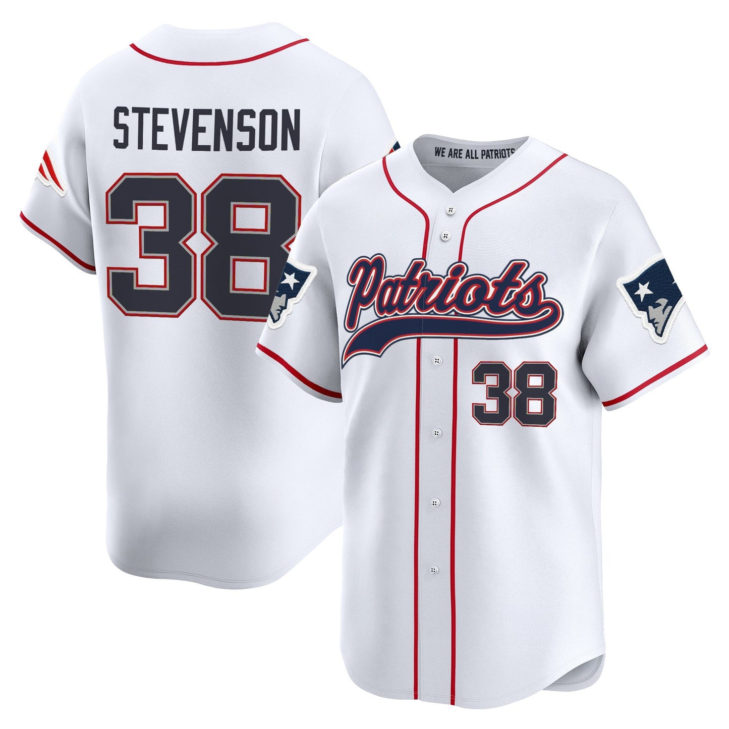 Men's New England Patriots 2025 Vapor Baseball Jersey - All Stitched