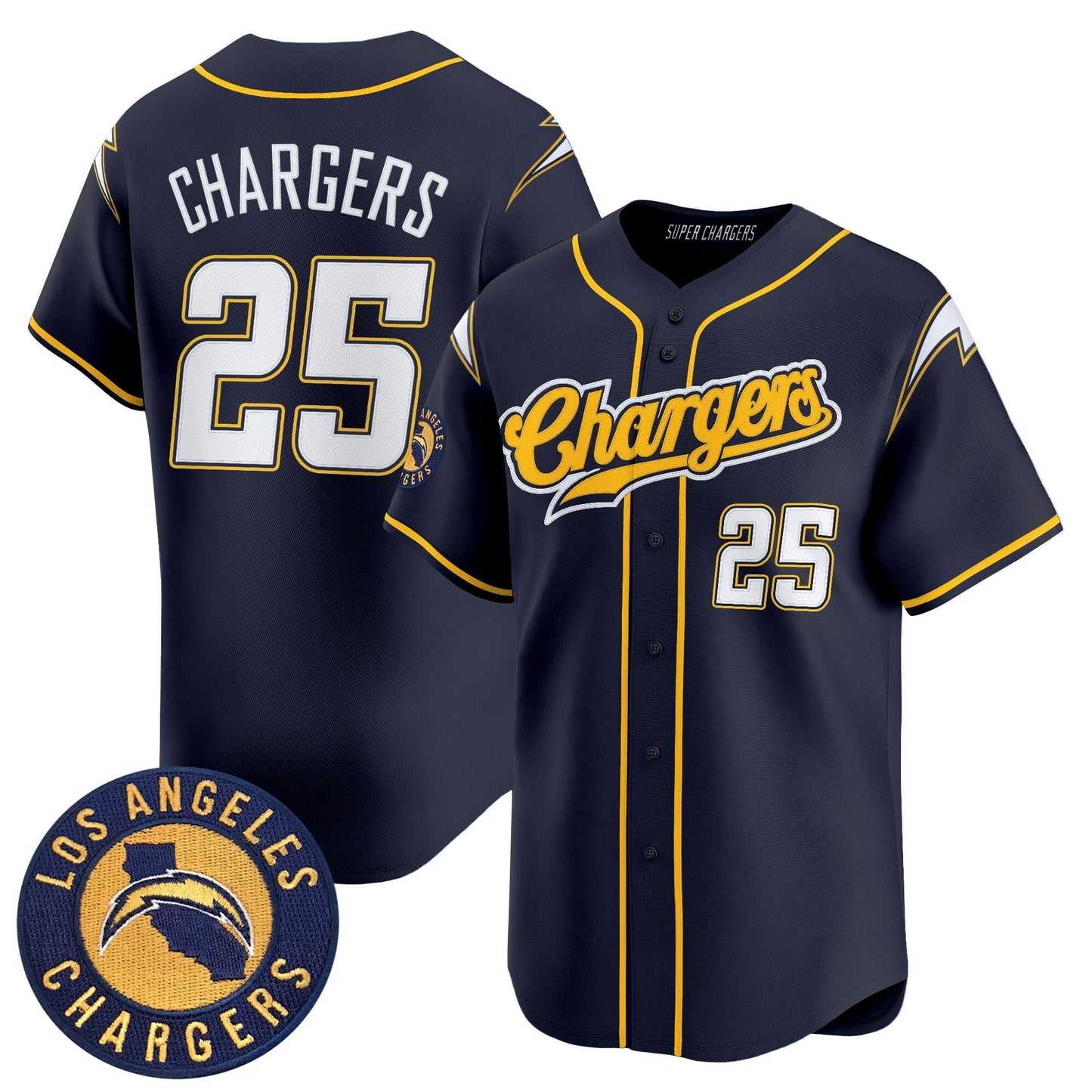 Men's Los Angeles Chargers 2025 Vapor Limited Baseball Jersey - All Stitched