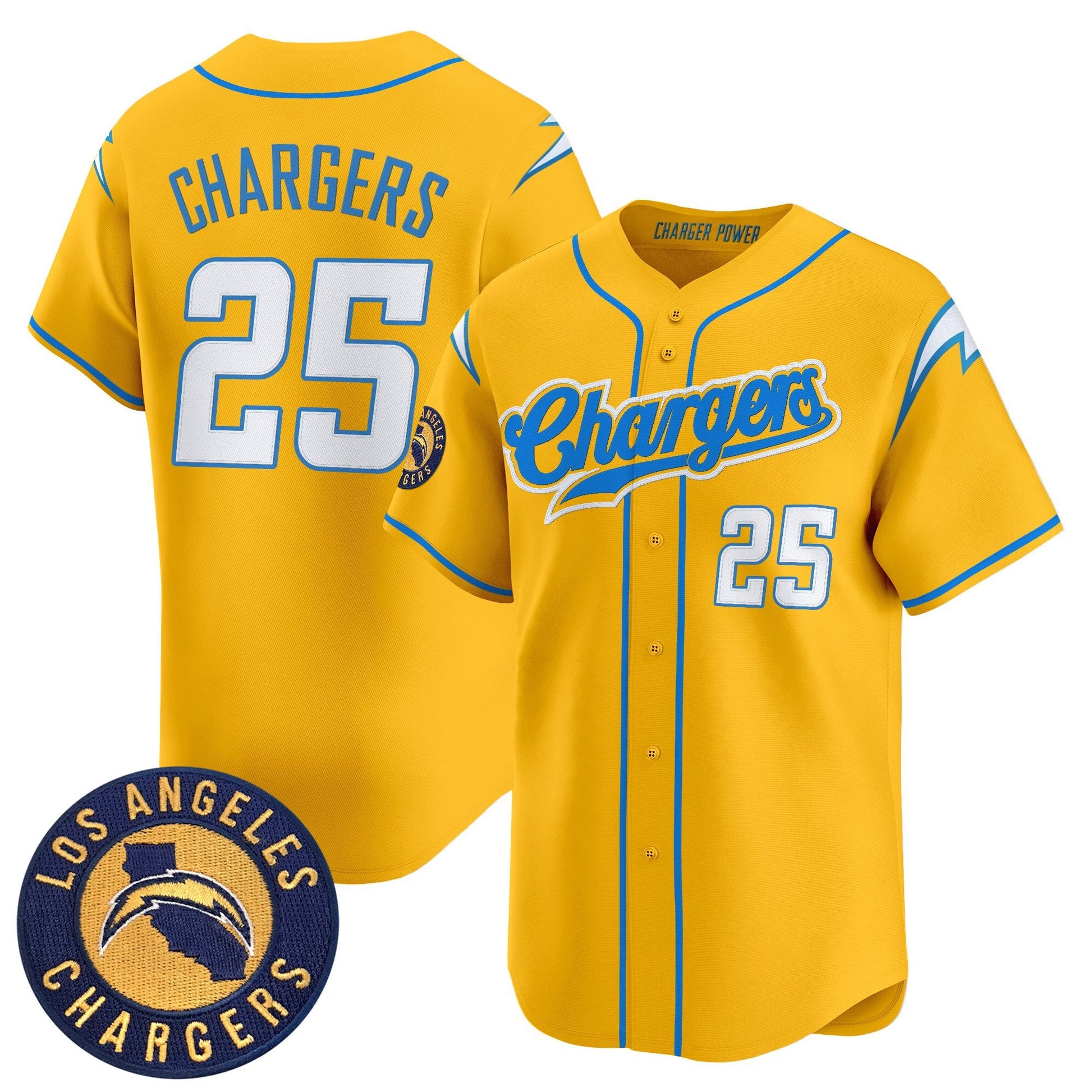 Men's Los Angeles Chargers 2025 Vapor Limited Baseball Jersey - All Stitched