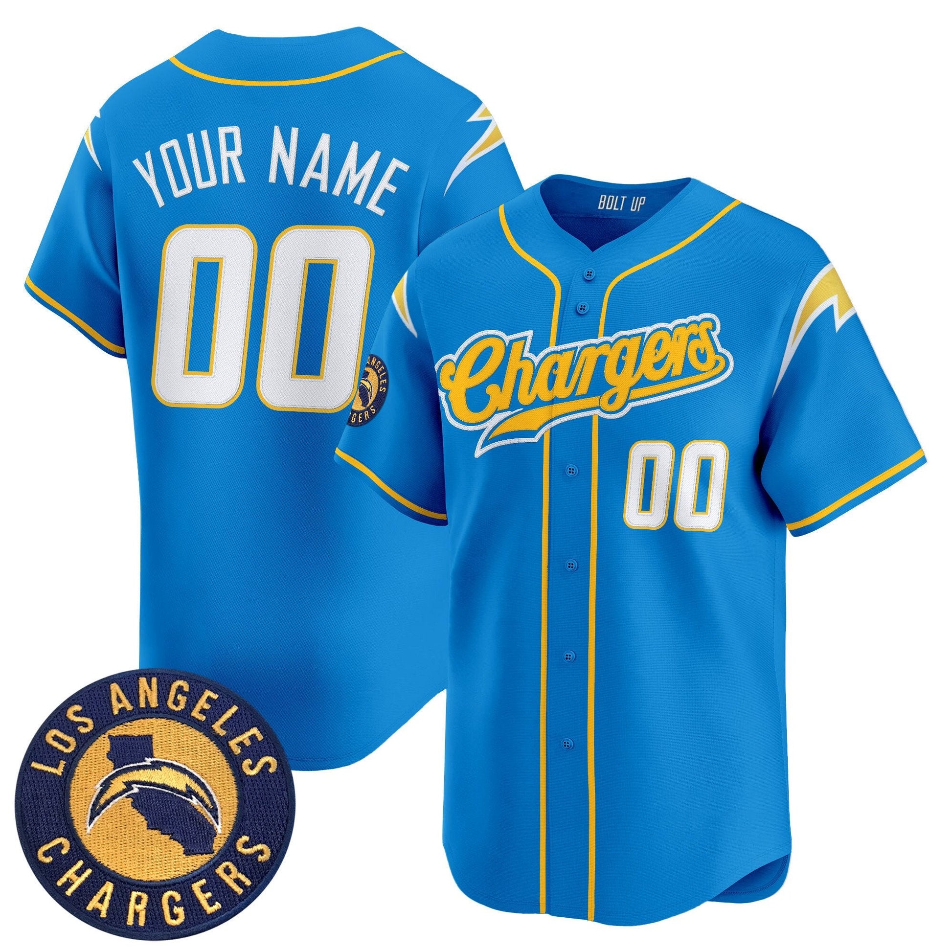 Los Angeles Chargers 2025 Vapor Limited Baseball Custom Jersey - All Stitched