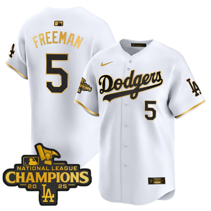 Men's Dodgers 2025 National League Champions Vapor Premier Limited Jersey - All Stitched
