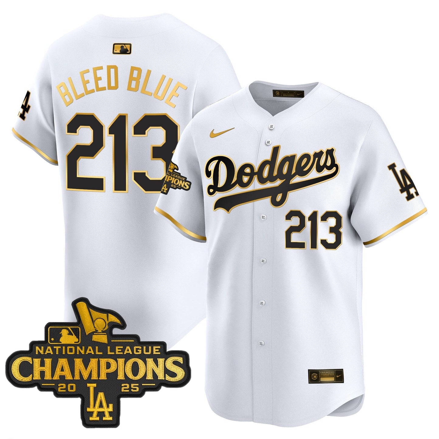 Men's Dodgers 2025 National League Champions Vapor Premier Limited Jersey - All Stitched