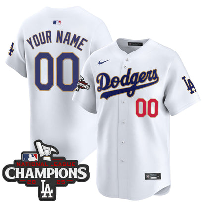 Dodgers 2025 National League Champions Vapor Premier Limited Custom Jersey - All Stitched