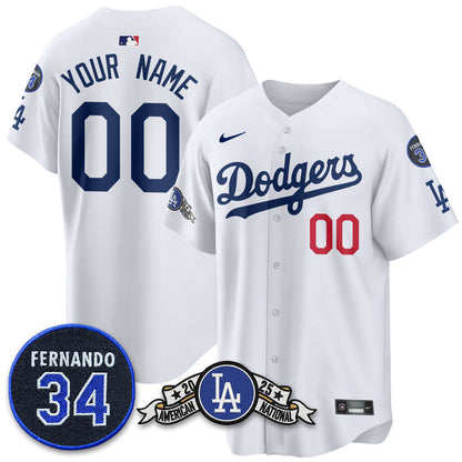 Los Angeles Dodgers 2025 National League Champions Jersey - All Stitched