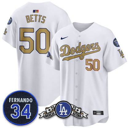 Los Angeles Dodgers 2025 National League Champions Jersey - All Stitched