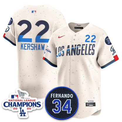 Los Angeles Dodgers 2025 NL Champions Jersey - All Stitched
