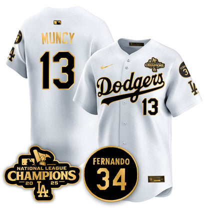 Los Angeles Dodgers 2025 NL Champions Jersey - All Stitched