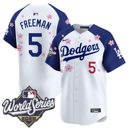 Men's Dodgers 2025 World Series x Tokyo Series Vapor Premier Limited Jersey - All Stitched