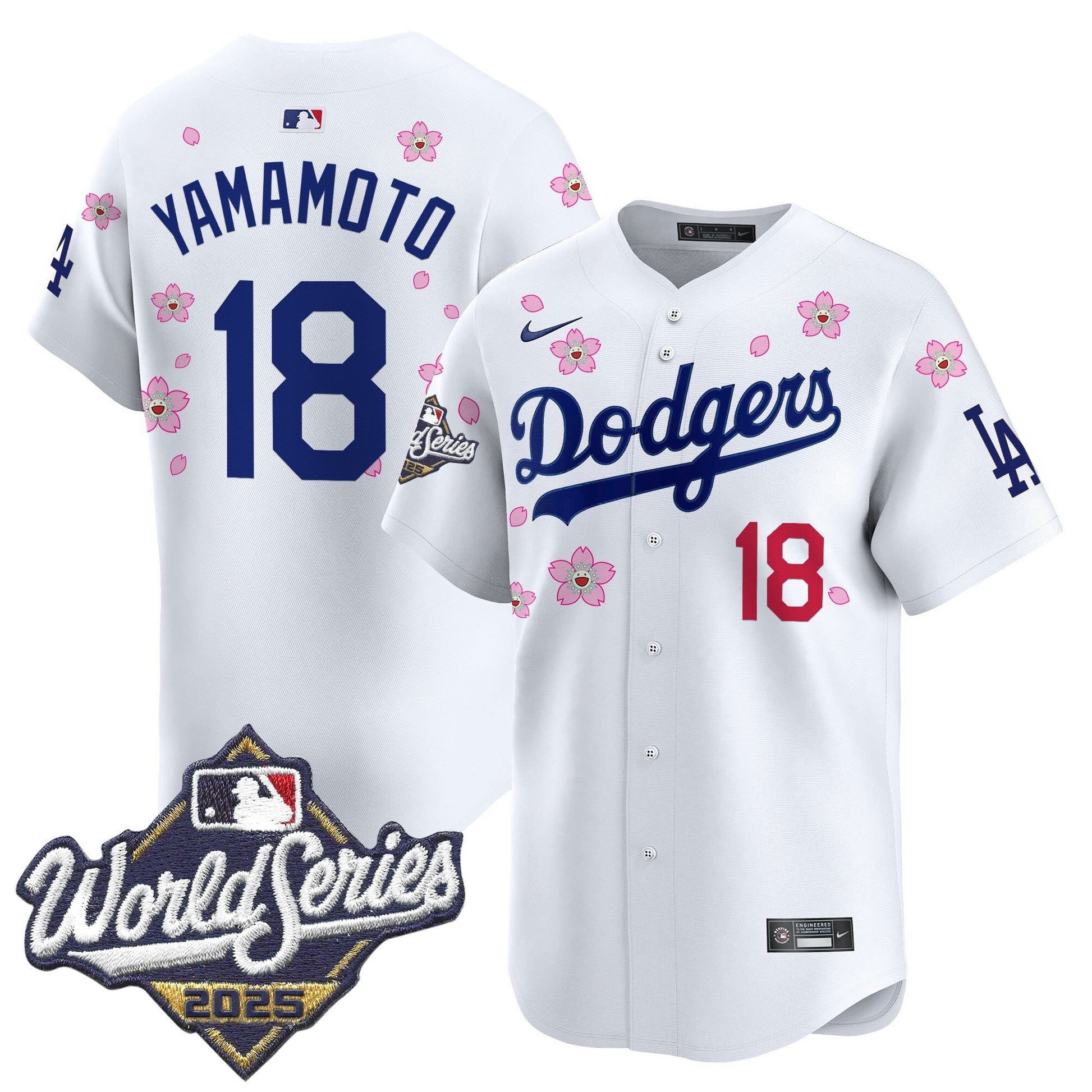Men's Dodgers 2025 World Series x Tokyo Series Vapor Premier Limited Jersey - All Stitched