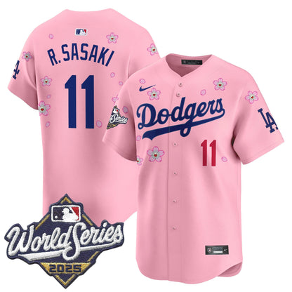 Men's Dodgers 2025 World Series x Tokyo Series Vapor Premier Limited Jersey - All Stitched